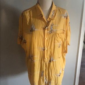 Tori Richard Yellow Hawaiian Sleeved Shirt
